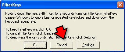 Filter Keys Error