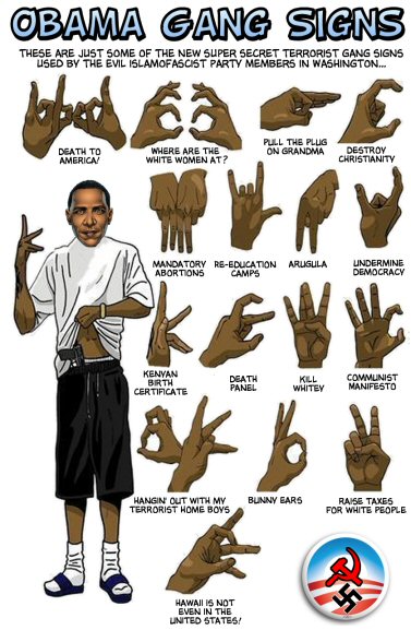 Obama Gang Signs